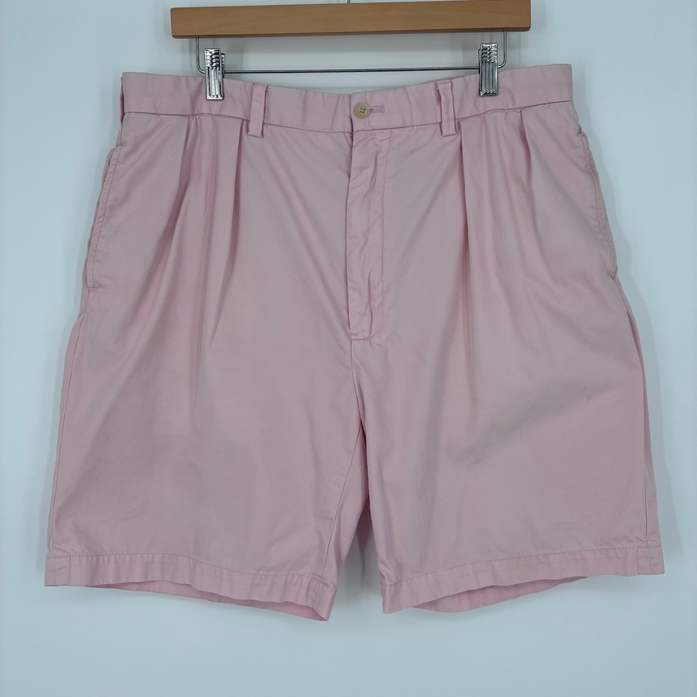 Polo Golf Ralph Lauren Fairway Shorts Mens 35 (Tag 38) Pink Pleated Preppy Ivy